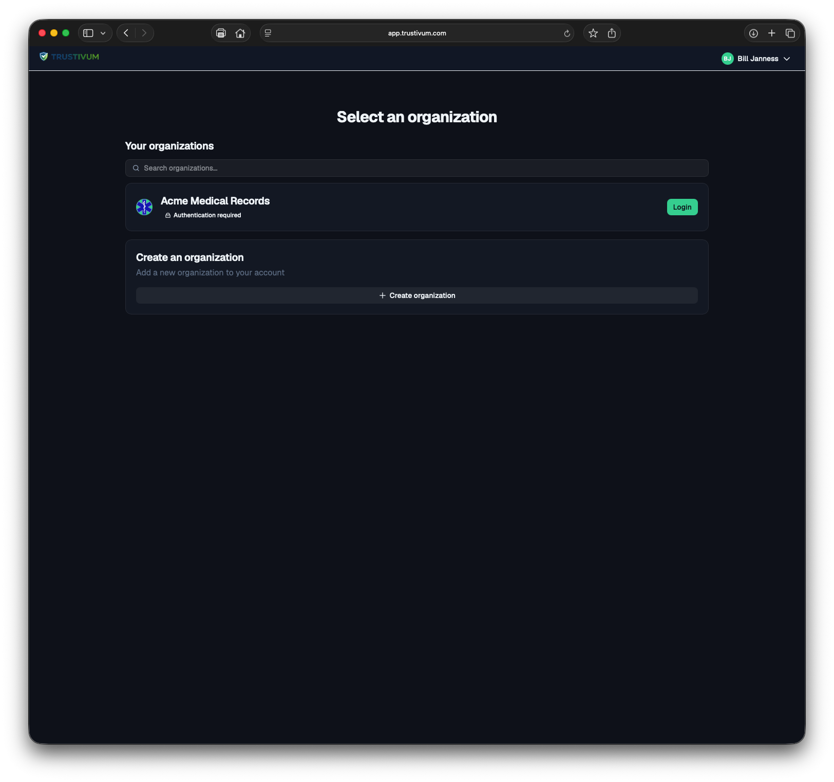 Trustivum: Compliance — live product screenshot