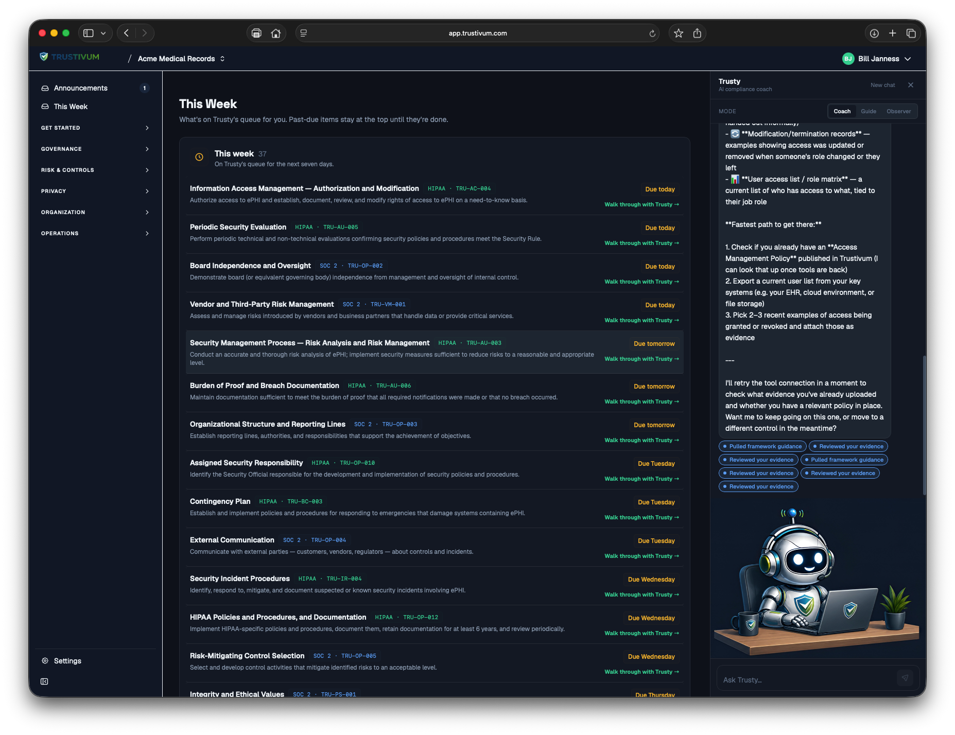 Trustivum: Compliance screenshot 4
